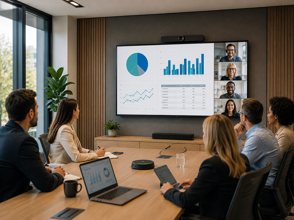 Die passende Displaygröße für einen professionellen Meetingraum